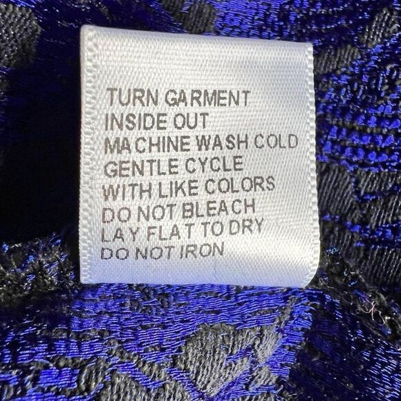 Nasty Gal Cobalt Blue/Black Lace High Waist Shorts Size S - Picture 6 of 7